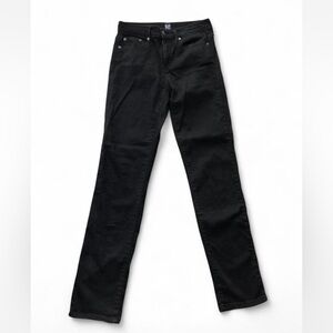 GAP Mid Rise Classic Straight Black Jeans, size 2 Regular
